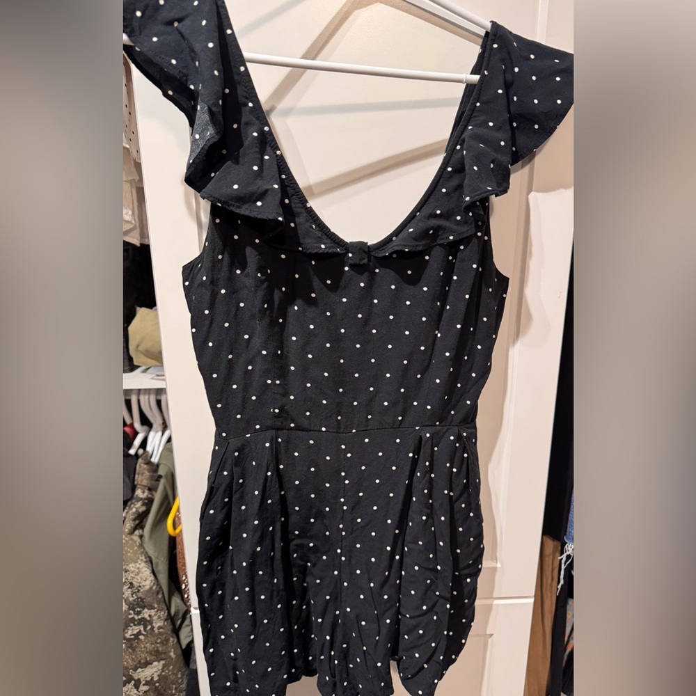 Black Polka Dot Romper